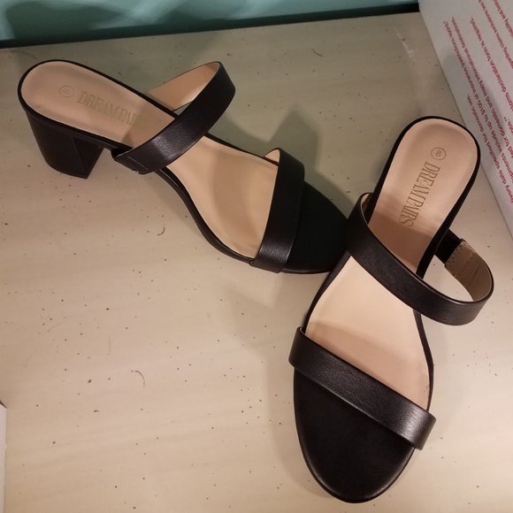 Two Strap open Toe Low Heel - Picture 1 of 4